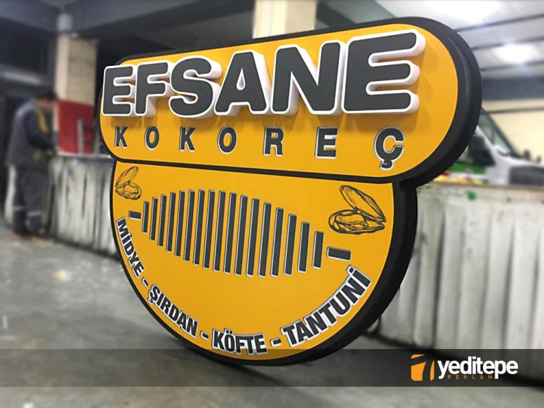 Efsane Kokoreç Işıklı Kutu Harf