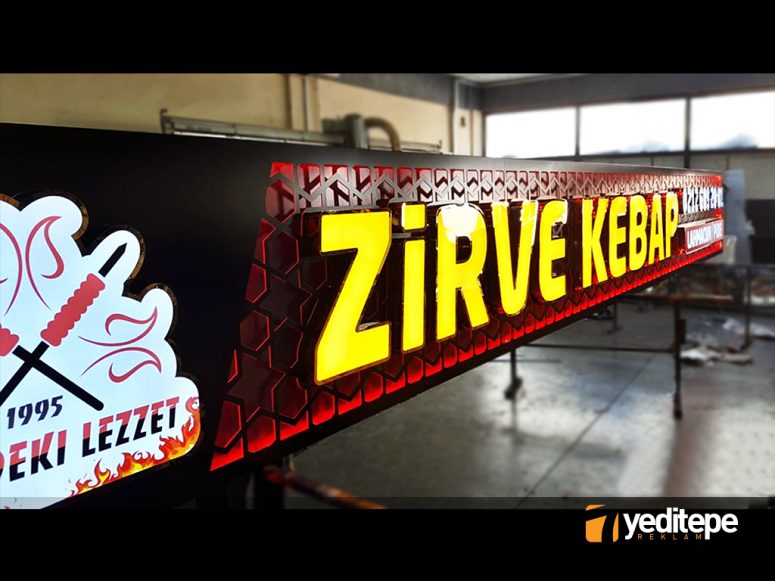 zirve kebap Işıklı Tabela