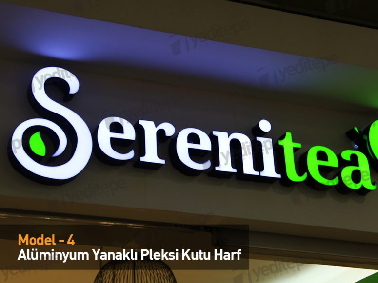 Model 4 - Alüminyum Yanaklı Pleksi Kutu Harf