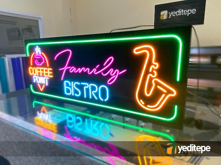 Family bistro led neon