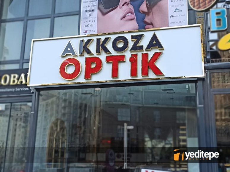 Akkoza Optik Gold Paslanmaz Kutu Harf