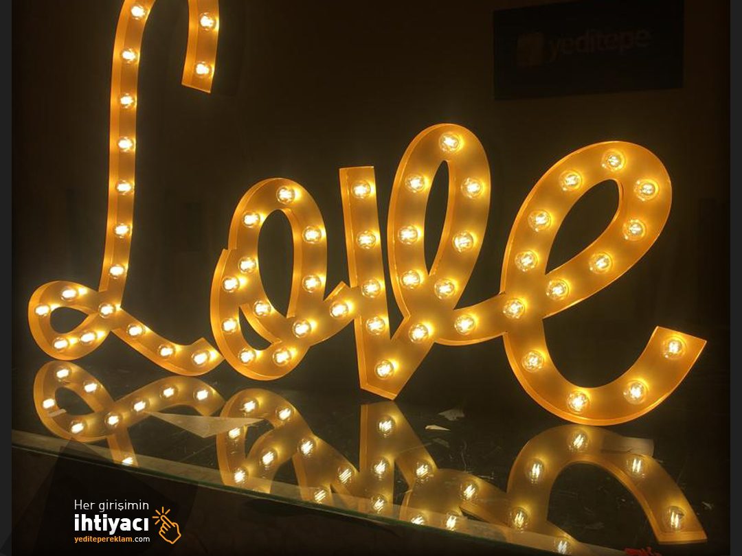 Retro Love Kutu Harf